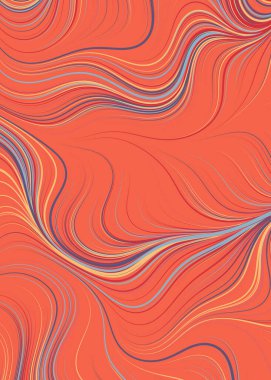 Dalgalı çizgileri olan soyut geometrik desen