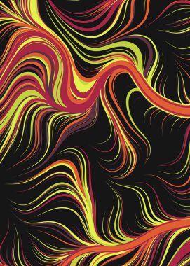 Dalgalı çizgileri olan soyut geometrik desen