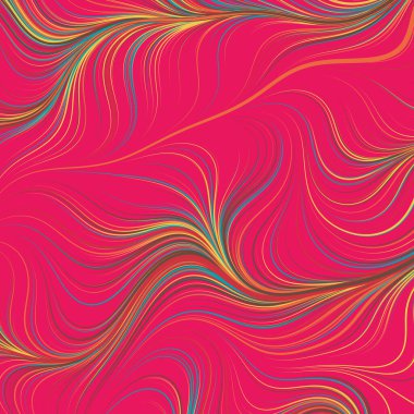 Dalgalı çizgileri olan soyut geometrik desen