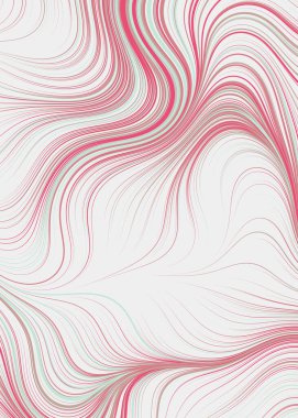 Dalgalı çizgileri olan soyut geometrik desen