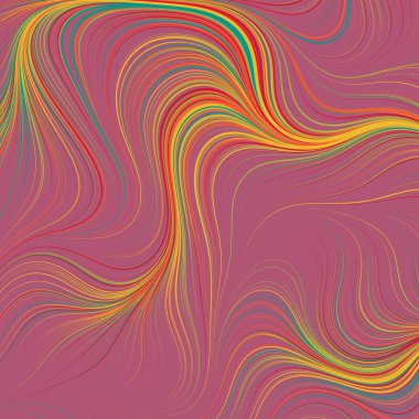 Dalgalı çizgileri olan soyut geometrik desen