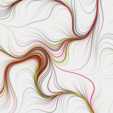 Dalgalı çizgileri olan soyut geometrik desen
