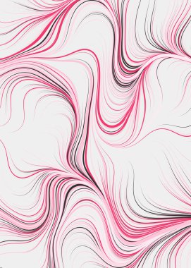 Dalgalı çizgileri olan soyut geometrik desen