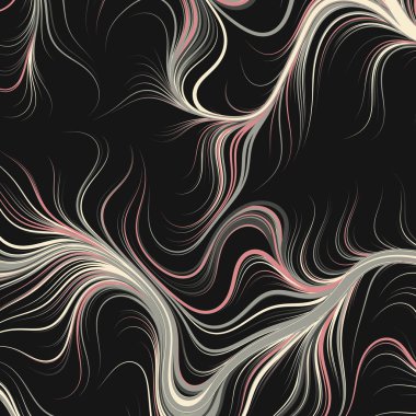 Dalgalı çizgileri olan soyut geometrik desen