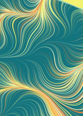 Dalgalı çizgileri olan soyut geometrik desen