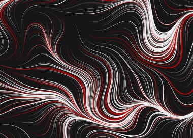 Dalgalı çizgileri olan soyut geometrik desen