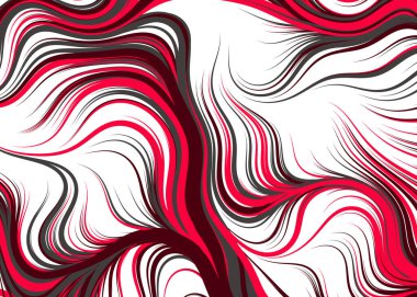 Dalgalı çizgileri olan soyut geometrik desen