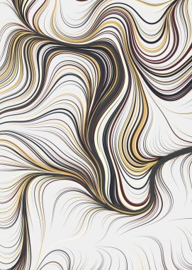 Dalgalı çizgileri olan soyut geometrik desen