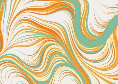 Dalgalı çizgileri olan soyut geometrik desen