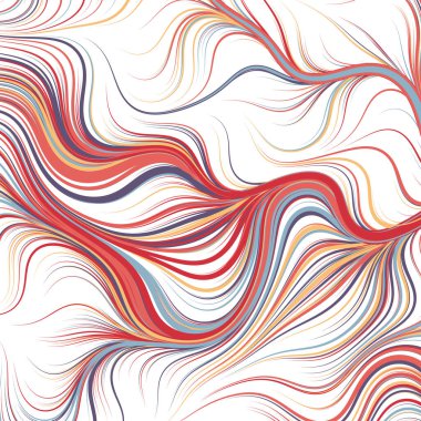 Dalgalı çizgileri olan soyut geometrik desen