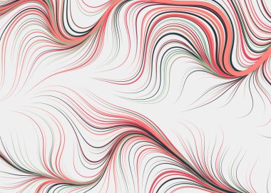 Dalgalı çizgileri olan soyut geometrik desen