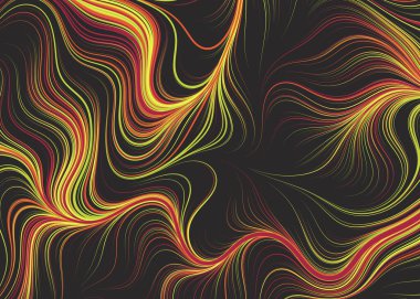 Dalgalı çizgileri olan soyut geometrik desen