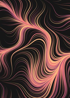 Soyut Perlin Gürültüsü Geometrik Desensel hesaplama sanatı, vektör illüstrasyonu