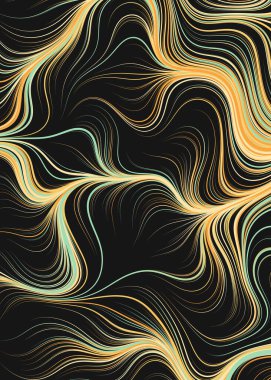 Soyut efekt sıvısı ile karıştırılmış boya arka planı, üretken hesaplama sanatı illüstrasyonu