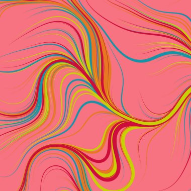 Soyut efekt sıvısı ile karıştırılmış boya arka planı, üretken hesaplama sanatı illüstrasyonu