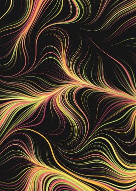 Soyut efekt sıvısı ile karıştırılmış boya arka planı, üretken hesaplama sanatı illüstrasyonu