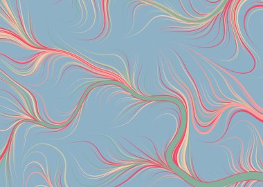 Soyut efekt sıvısı ile karıştırılmış boya arka planı, üretken hesaplama sanatı illüstrasyonu