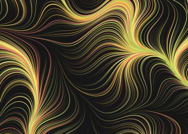 Soyut efekt sıvısı ile karıştırılmış boya arka planı, üretken hesaplama sanatı illüstrasyonu