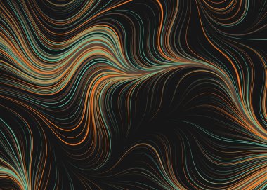 Soyut efekt sıvısı ile karıştırılmış boya arka planı, üretken hesaplama sanatı illüstrasyonu