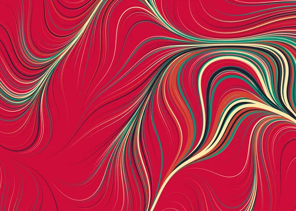 Abstract Effect Vloeistof Met Mengen Verf Achtergrond Generatieve Computational Art — Stockvector