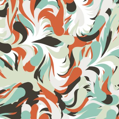 Soyut efekt sıvısı ile karıştırılmış boya arka planı, üretken hesaplama sanatı illüstrasyonu