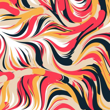 Soyut efekt sıvısı ile karıştırılmış boya arka planı, üretken hesaplama sanatı illüstrasyonu