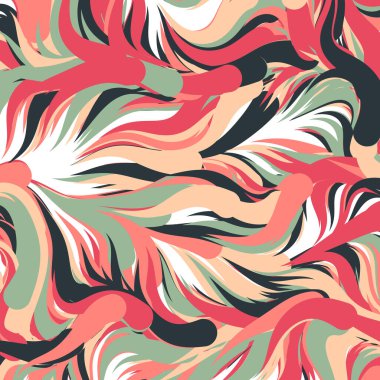 Soyut efekt sıvısı ile karıştırılmış boya arka planı, üretken hesaplama sanatı illüstrasyonu