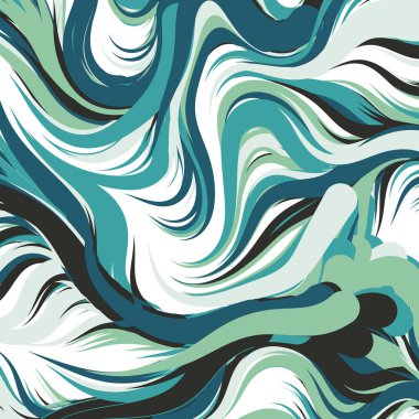 Soyut efekt sıvısı ile karıştırılmış boya arka planı, üretken hesaplama sanatı illüstrasyonu