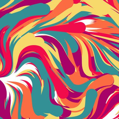 Soyut efekt sıvısı ile karıştırılmış boya arka planı, üretken hesaplama sanatı illüstrasyonu