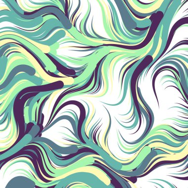 Soyut efekt sıvısı ile karıştırılmış boya arka planı, üretken hesaplama sanatı illüstrasyonu