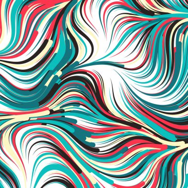 Soyut efekt sıvısı ile karıştırılmış boya arka planı, üretken hesaplama sanatı illüstrasyonu