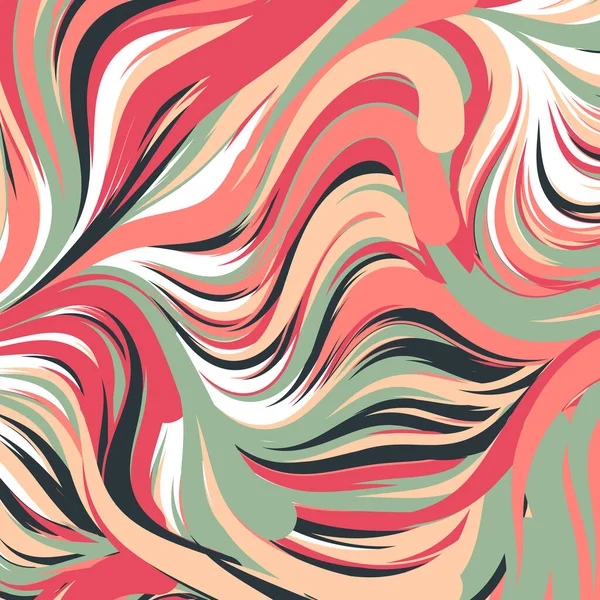 Abstrakt Effekt Vätska Med Blandning Färg Bakgrund Generativ Beräkningskonst Illustration — Stock vektor