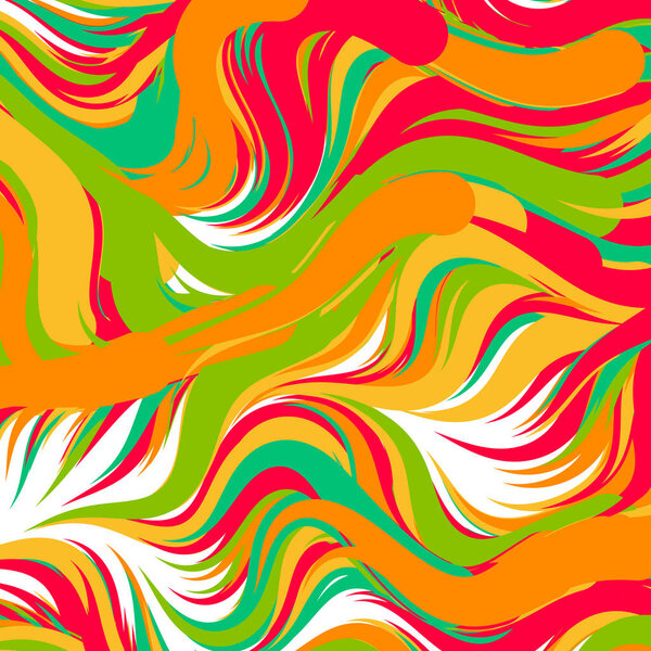 Abstract effect liquid with mixing paint background, generative computational art illustration