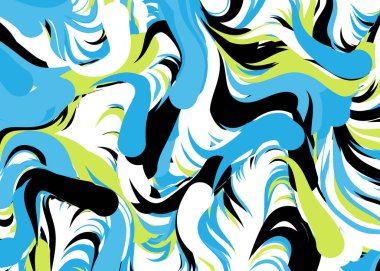 Dalgalı soyut duvar kağıdı, vektör illüstrasyonu