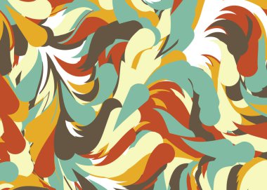 Dalgalı soyut duvar kağıdı, vektör illüstrasyonu