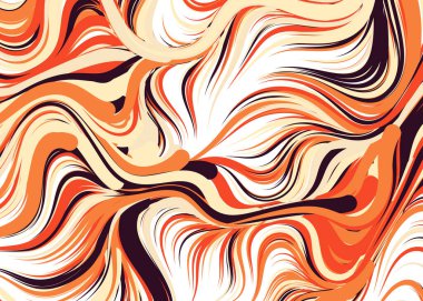 Dalgalı soyut duvar kağıdı, vektör illüstrasyonu