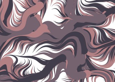 Dalgalı soyut duvar kağıdı, vektör illüstrasyonu