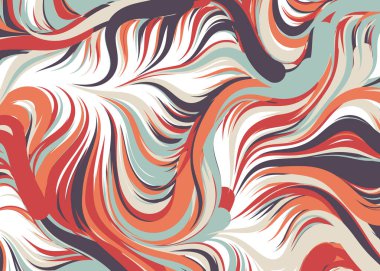 Dalgalı soyut duvar kağıdı, vektör illüstrasyonu