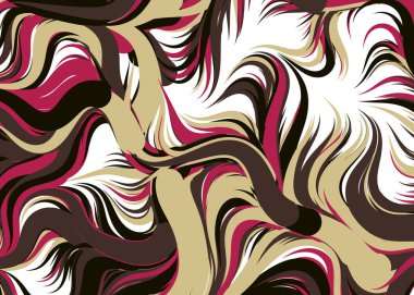 Dalgalı soyut duvar kağıdı, vektör illüstrasyonu