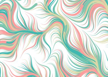 Dalgalı soyut duvar kağıdı, vektör illüstrasyonu