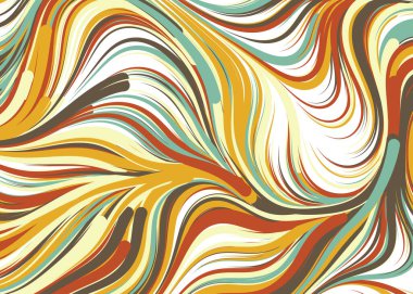 Dalgalı soyut duvar kağıdı, vektör illüstrasyonu