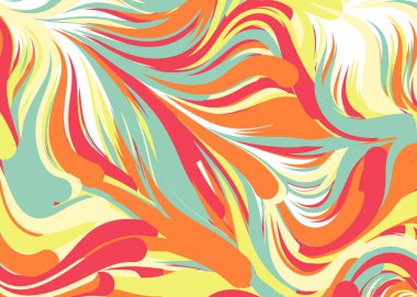 Dalgalı soyut duvar kağıdı, vektör illüstrasyonu