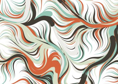 Dalgalı soyut duvar kağıdı, vektör illüstrasyonu
