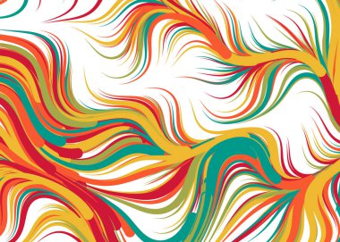 Dalgalı soyut duvar kağıdı, vektör illüstrasyonu