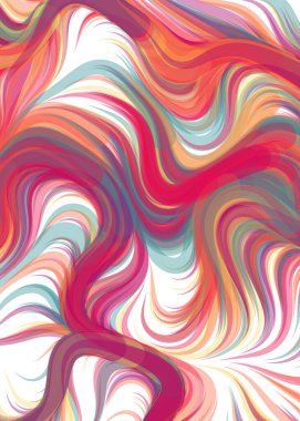 Abstract chaotic waves, flowing Pattern, vector illustration