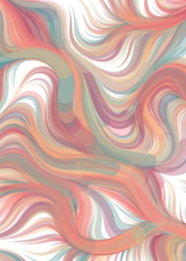 Abstract chaotic waves, flowing Pattern, vector illustration