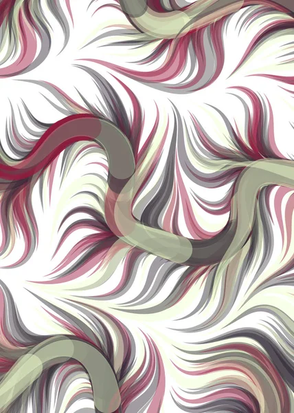 Abstract Chaotic Waves Flowing Pattern Vector Illustration — Image vectorielle
