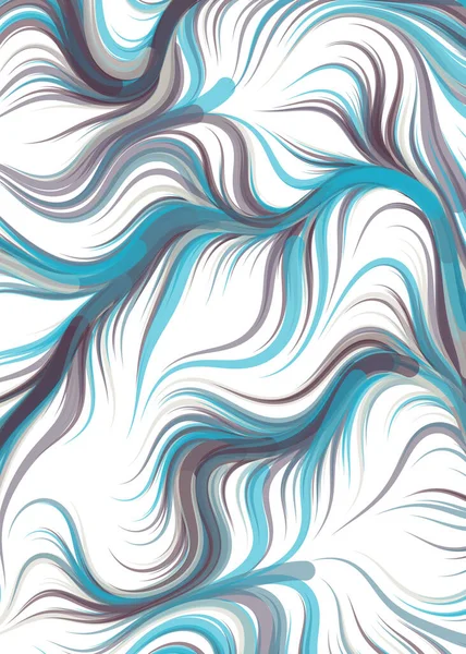 Abstract Chaotic Waves Flowing Pattern Vector Illustration — Vettoriale Stock