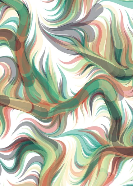 Abstract Chaotic Waves Flowing Pattern Vector Illustration — Vetor de Stock