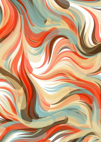 Abstract Chaotic Waves Flowing Pattern Vector Illustration — Vettoriale Stock